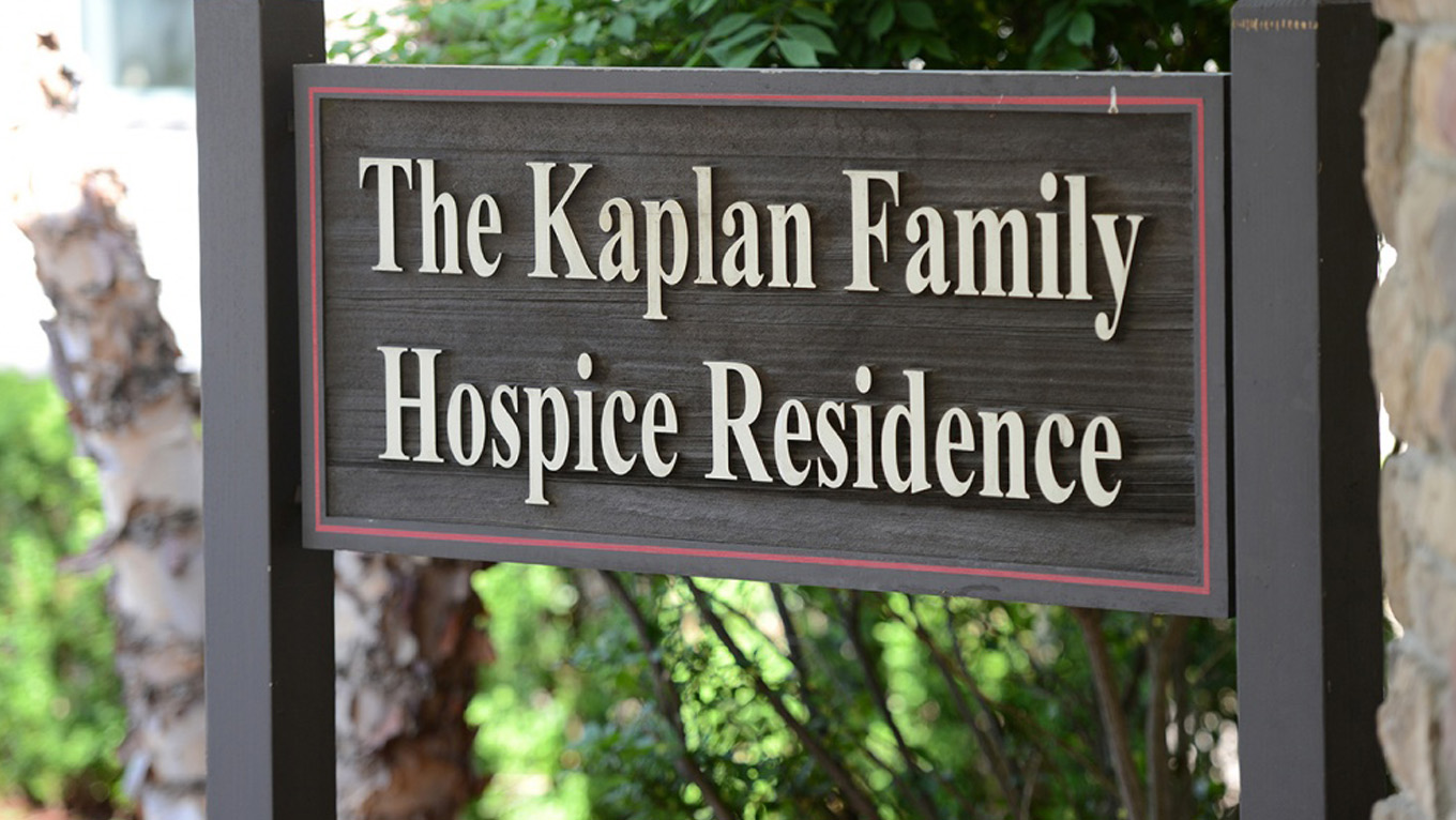 The Kaplan Family Hospice Residence sign