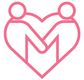 couple holding hands in heart icon